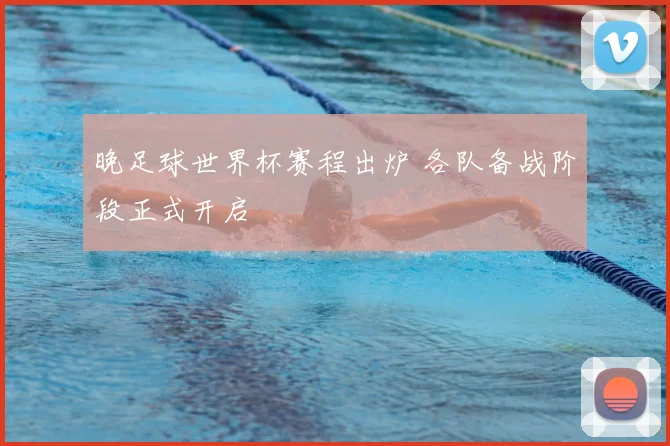 晚足球世界杯赛程出炉 各队备战阶段正式开启